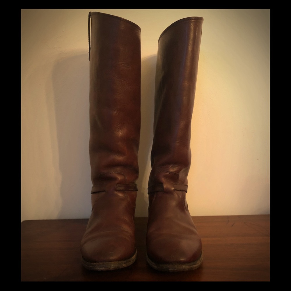 Frye Lindsay Plate Knee High Riding Boots